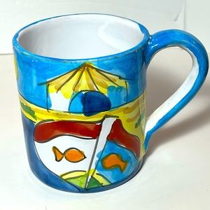 Made Exclusively for Starbucks Vintage Italian Lovely Handpainted Coffee Mug